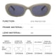 thumbnail image 2 of Gafas de sol de moda con montura redonda de ojo de gato retro, fabricadas en PC, HD, 2 of 5