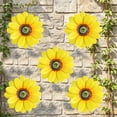 thumbnail image 6 of Outdoor Wall Decor Wall Art Metal Flowers for Outside Garden Decor for Outside 2 Pack Iron Daisys Hanging Ornament Courtyard Balcony Fence Patio Housewarming Birthday Gift Creative Ornament, 6 of 6
