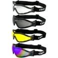 thumbnail image 1 of 4 Pairs of Global Vision Z-33 Padded Motorcycle Riding Skydiving Goggles Clear Smoke Yellow Blue Mirror Lens, 1 of 6