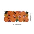 thumbnail image 3 of RuiJiao Gift Embroidered Pumpkin Table Runner, Thanksgiving Fall Decor, 16.93in, Orange Polyester, 3 of 6