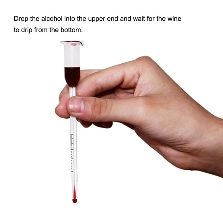 TINYSOME Glass Wine Thermometer 0-25 Degrees Measurement Tool Glass  Material for Red Wine 
