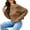 Khaki, variant on Sweater For Women Classic Short Solid Color Crew Neck Twist Cable Knit Sweater Long Sleeve Pullover Relaxed Fit Jumper Gray M