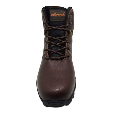 WEATHERPROOF VINTAGE Mens Brown Mixed Media Padded Water Resistant Jeremiah Round Toe Lace-Up Hiking Boots M