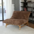 thumbnail image 5 of Sdorens Modern Accent Chair,Comfy Reading Chair,Lounge Chair for Living Room,Bedroom and Reading Room,Large Bean Bag Chair with Solid Wood Frame,Brown, 5 of 10