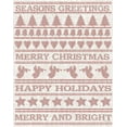 thumbnail image 2 of Jacobs, Cindy 15x18 Black Ornate Wood Framed with Double Matting Museum Art Print Titled - Holiday Sentiments Stitchery I, 2 of 4