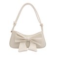 thumbnail image 1 of Lindo bolso de hombro con decoración de lazo, bolso de cuero de PU para las axilas, bolso dulce para mujer, 1 of 8