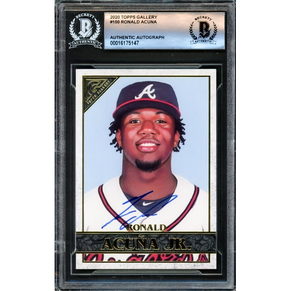 Ronald Acuna Jr. Autographed 2020 Topps Gallery Card #150 Atlanta Braves Beckett BAS #16175147