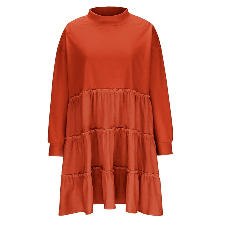 Casual Solid Patchwork O Neck A Line Dresses(5 Colors) Casual Solid Patchwork O Neck A Line Dresses(5 Colors)