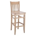 thumbnail image 1 of Beechwood Mountain Jacob 30" Slat Back Bar Stool in Natural, 1 of 1
