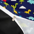 thumbnail image 4 of Metsweet Kawaii Dinosaurs Duvet Cover Queen, Palm Tree Queen Bedding, Blue Green Red,Black Reversible,3-Piece,1 Duvet Cover and 2 Pillowcases, 4 of 6