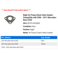 thumbnail image 2 of Right Air Pump Check Valve Gasket - Compatible with 2006 - 2011 Mercedes-Benz E350 2007 2008 2009 2010, 2 of 2