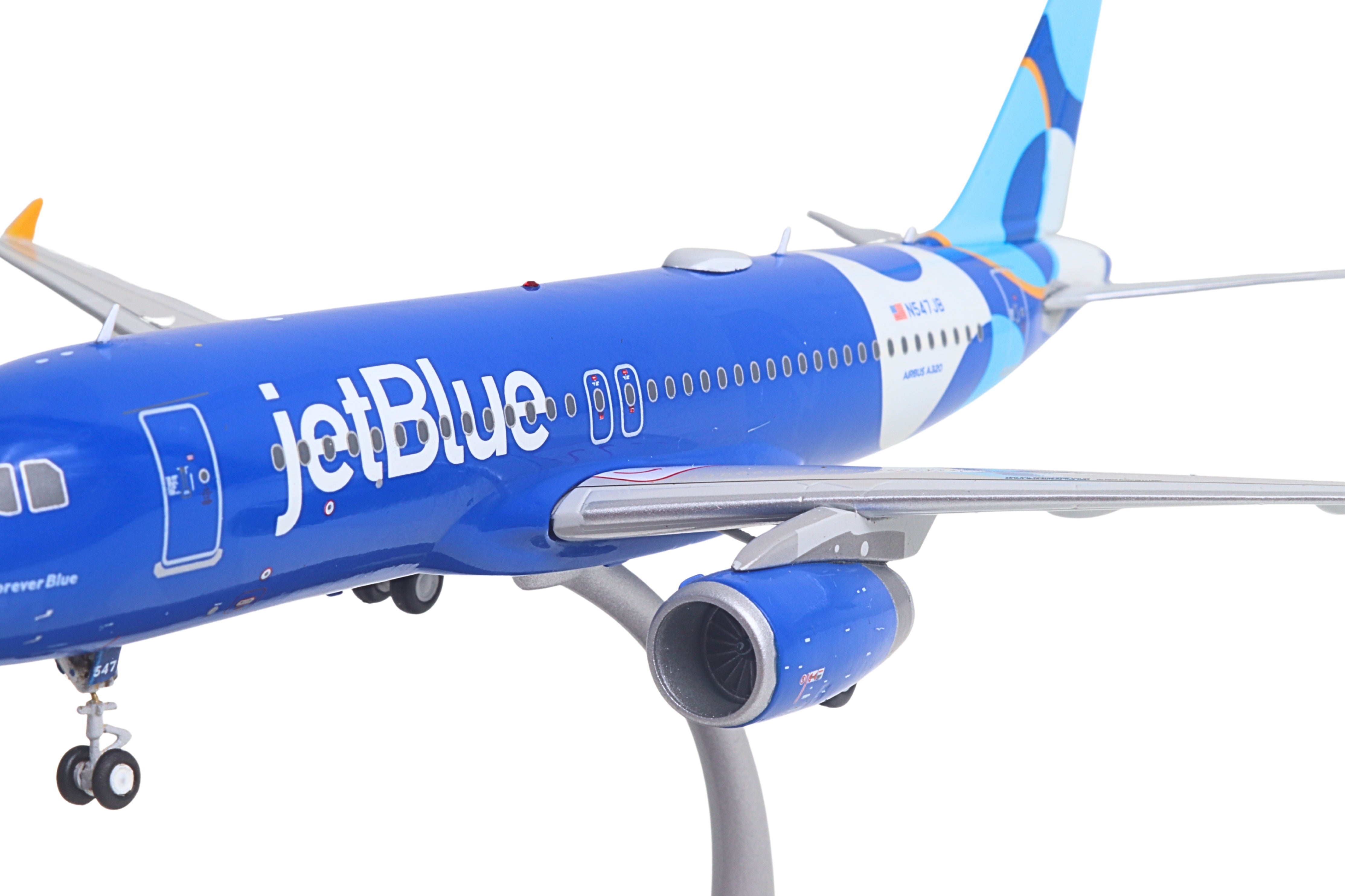 Airbus A320 Commercial Aircraft "JetBlue Airways - Forever Blue" (N547JB) Blue with Graphics "Gemini 200" Series 1/200 Diecast Model Airplane by GeminiJets