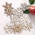 thumbnail image 4 of JWshufel 10 Pack Wooden Snowflake Ornaments Christmas Tree Decor Diy Decorations for Holiday Festivities Wedding and Vintage Home Decor 2in Khaki, 4 of 7