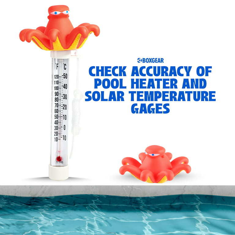 Lilac Multipurpose & Useful Floating Pool Thermometer - Water Temperature  from -10 to 50°C - Shatterproof Pool Thermometer Floater with Tether for Swimming  Pools, Hot Tub And Jacuzzi - Octopus 