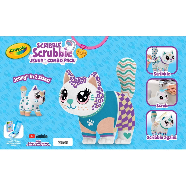 Crayola, Scribble Scrubbie Pets Jenny Combo Pack, Kids Toy, Gift