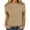 Khaki, variant on fatyb Basic T Shirts for Women Solid Color Short Sleeve Casual Tee Tops Womens Loose Crewneck Blouses