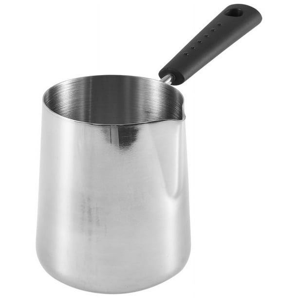 Olla Calentadora de Mantequilla de Leche de 350Ml, Cafetera Turca, Olla para Derretir Estufa de Acero Inoxidable con Pico para Té, CalefaccióN