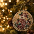thumbnail image 6 of Christmas Pearl Diamond Art Hanging Ornament Kit, Christmas Pearls Beads Art Craft, Diamond Arts Window Suncatchers, DIY ChristmasSanta Pearls Bead Painting Kit for Home Wall Decor&nbsp;(C), 6 of 10