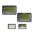 thumbnail image 4 of Set 2 Faros  Bloosom Unidad Cuadrada Rectangular 15 Leds 4x6 Alta/baja F1 Negro, 4 of 4