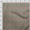 thumbnail image 2 of oneOone Cotton Flex Fabric Leaves & Floral Block Printed Fabric 1 Yard 40 Inch Wide, 2 of 4