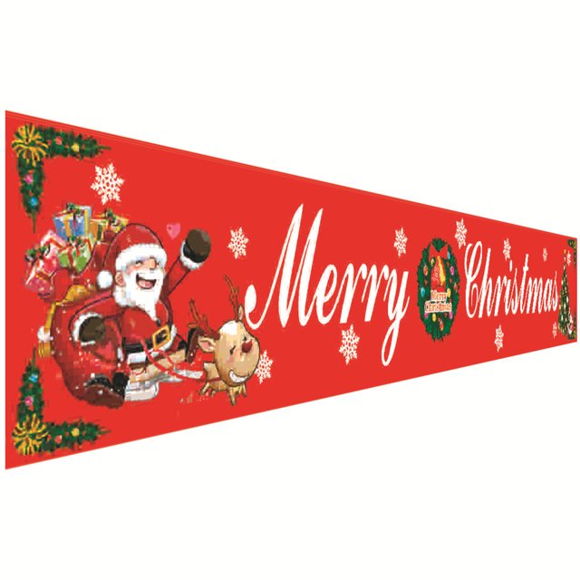 Advancent Cartel de Navidad para el hogar, comedor, valla, ventana, terraza, bandera colgante, fiesta, Festival, decoración de Año Nuevo, adorno colgante Kits de decoración para fiestas tipo 5 Advancent HA068108-05B
