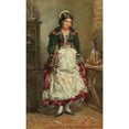 thumbnail image 2 of Reinhold Werner 12x18 Black Ornate Wood Framed Double Matted Museum Art Print Titled - Portrait of a Woman, 2 of 5