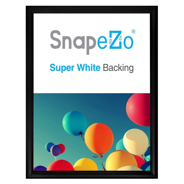 SnapeZo Poster Frame 17x22 Inches, Black 1.2 Inch Aluminum Profile, Front-Loading Snap Frame, Wall Mounting, Premium Series