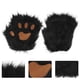 thumbnail image 3 of Un par de guantes de animales de pelo largo de piel de halloween negra, guantes de animales de pelo largo, guantes de animales guantes de invierno., 3 of 5