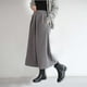 thumbnail image 3 of Gibobby pantalones para nieve mujer Pantalones culottes de lana a la moda para mujer, pantalones holgados de pierna ancha, pantalones de nueve (Gris, XL), 3 of 5