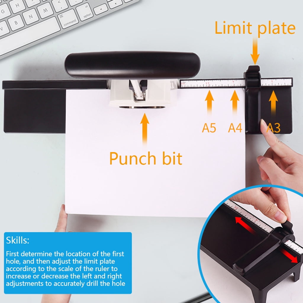 Milue Heavy-duty Hole Puncher Punching Machine 100 Sheet Punch Capacity (9521)