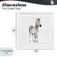 thumbnail image 4 of Stupell Industries Eclectic Minimal Zebra Foal White Framed Print Under Glass, 13 x 13, by Roozbeh, 4 of 8