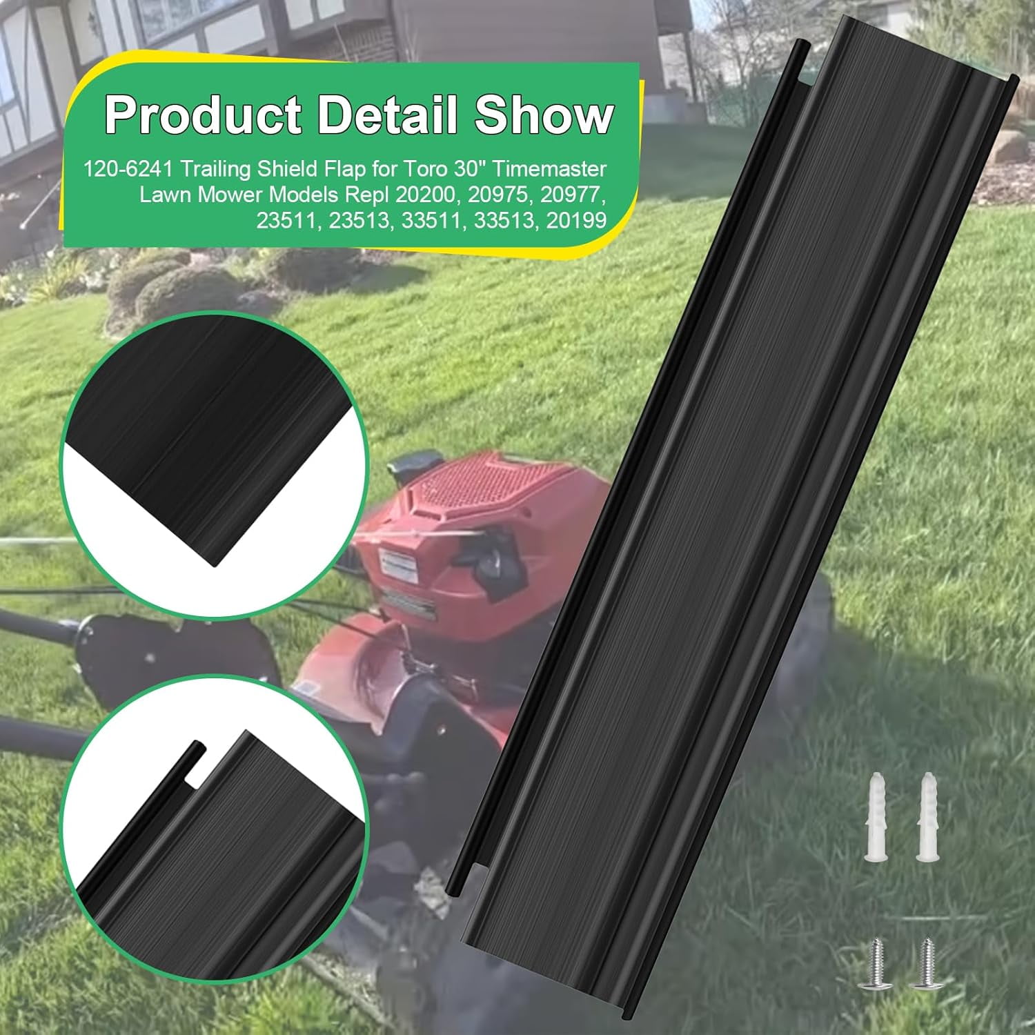 Lawnmower Cover Toro Mower Parts 120-6241 Trailing Shield Flap