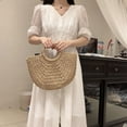 thumbnail image 5 of Straw Tote Bag Summer Beach Bag Handmade Straw Rattan Woven Handbag for Women Travel, 5 of 6