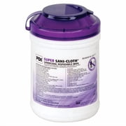 Unimed Super Sani-Cloth Germicidal Wipes, 6 x 6-3/4, Tub Of 160 Wipes