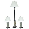 thumbnail image 1 of Sunnydaze Timeless Abode Slate 3-Piece Floor and Table Lamp Set, 1 of 10