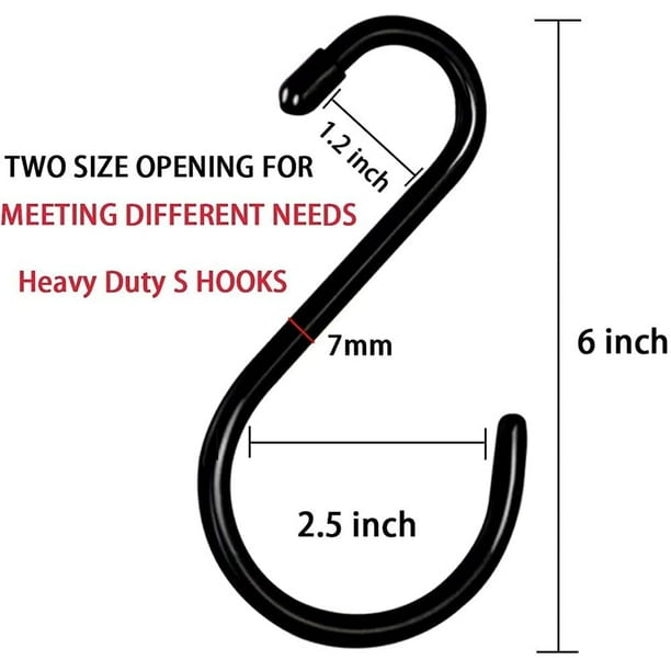 Subolong 12 Pack 6 Inch Large Heavy Duty S Hooks For Hanging, Non Slip Rubber Coated S Hooks,steel Metal Hooks For Hanging