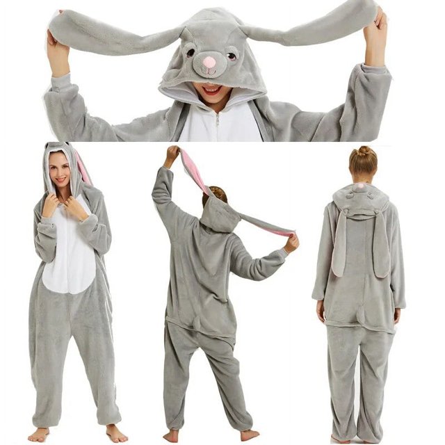 Pijamas de animales de Totoro Kigurumi para mujeres y adultos, ropa de dormir cálida de invierno, disfraces de Anime, mono de dibujos animados, novedad