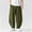Green, variant on Mens Wide Leg Linen Harem Pants Japanese Loose Fit Pants Casual Elastic Waist Trouser Big and Tall Size M-5XL White