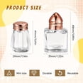 BDKWID-6Pack Small Glass Spice Jars with Rose Gold Cap,Clear Mini Salt ...