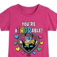thumbnail image 3 of Marvel Thor - Valentine You're Athorable - Toddler And Youth Girls Fitted Short Sleeve Graphic T-Shirt, 3 of 5