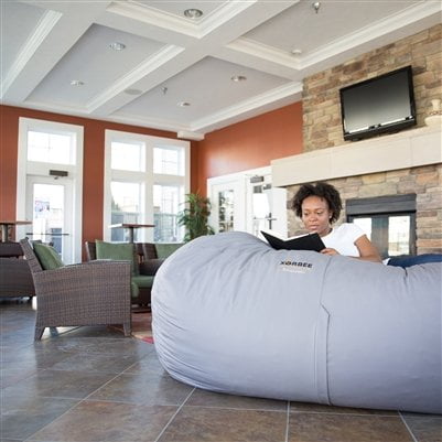 Bean Bag Lounger 7 Foot Xhilerate Oversized Chair In Twill Bean Bag Lounger 7 Foot Xhilerate Oversized Chair In Twill Midnight Black