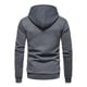 thumbnail image 3 of Sudadera básica con capucha para hombre, informal, de manga larga, a cuadros, 3 of 5