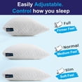 thumbnail image 2 of Almohadas Sidney Sleep Queen ajustables de espuma viscoelástica, paquete de 2, 2 of 7