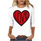 thumbnail image 3 of TaTaai Women's A 3/4 Sleeve Christmas Printed Round-neck Top Gift, 3 of 6