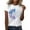 White, variant on Graphic T Shirts for Women Casual Letter Print Short Sleeve Crew Neck Womens Summer Tops Under $5