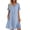 Sky Blue, variant on Joernso Summer Short Sleeve Dress for Women, Casual Button Up V Neck A-line Dress, Flowy Beach Vacation Sundress with Pockets