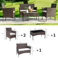 thumbnail image 7 of Lacoo 4 - Piece Outdoor Patio Conversation Furniture Sets with Cushioned Tempered Glass, Conversation Sets, 4, Metal, 7 of 7