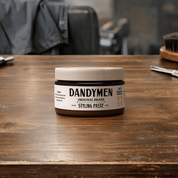 Dandymen Versatile Men's Hair Styling Paste, Medium Hold, Tobacco