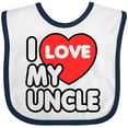 thumbnail image 3 of Inktastic I Love My Uncle Boys or Girls Baby Bib, 3 of 4
