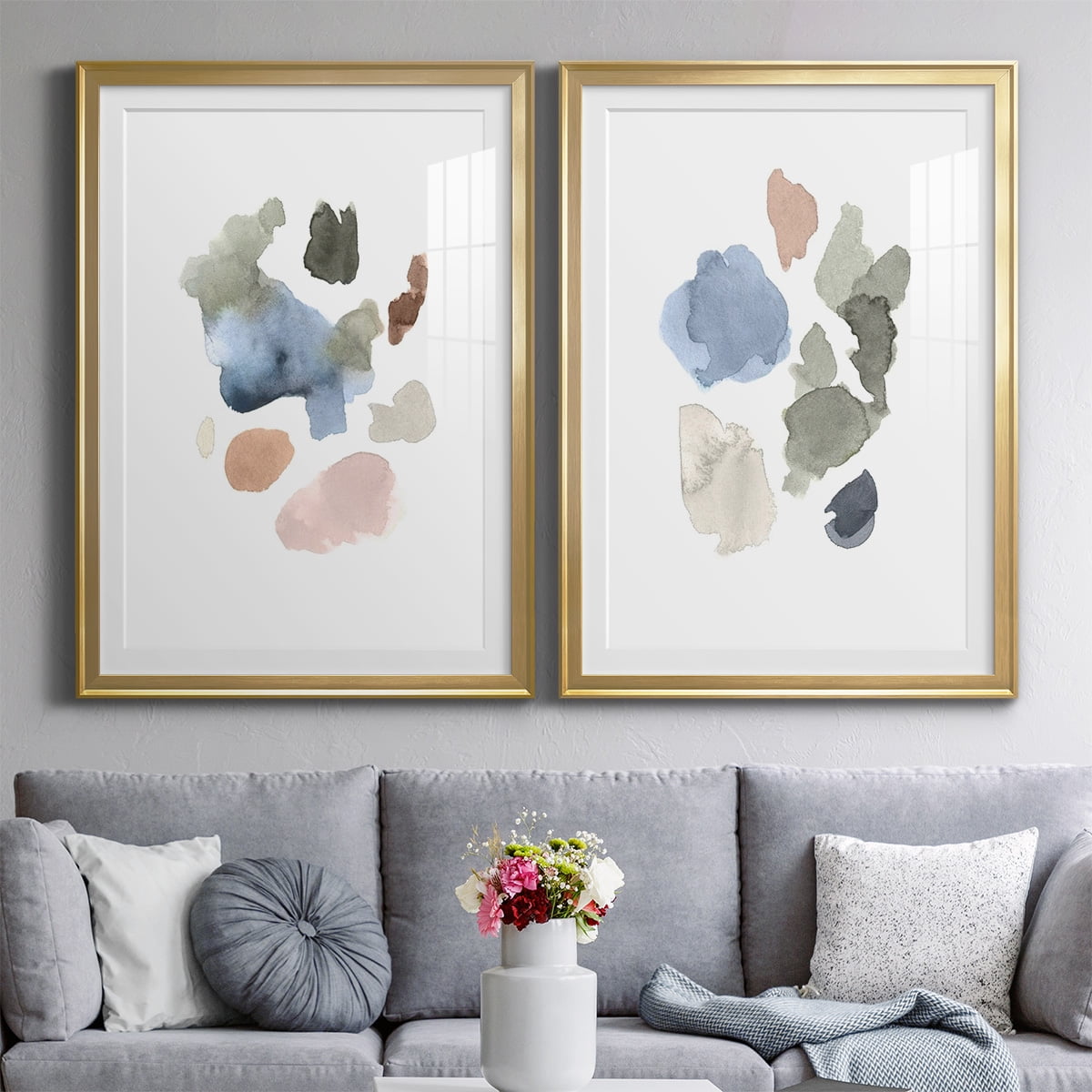 Wexford Home Fresh Start I Premium Framed Print, 22.5" x 30.5" - Ready to Hang, Gold (Set of 2)